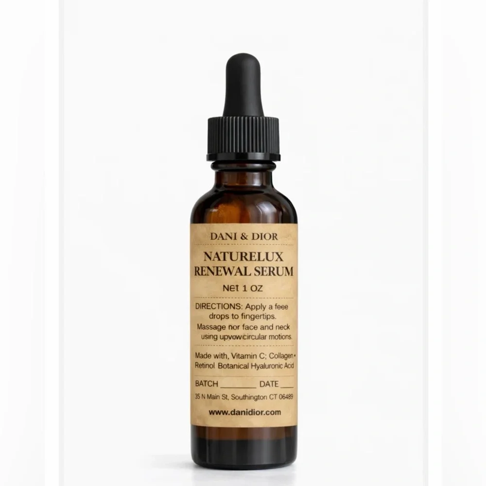 Naturelux Renewal Serum - Brown Glass Dropper Bottle